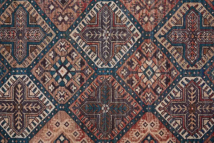 5' X 8' Brown Red And Ivory Floral Power Loom Area Rug
