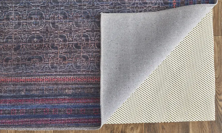 5' X 8' Blue Pink And Purple Floral Power Loom Area Rug