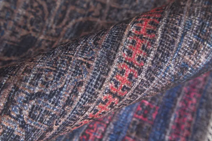 5' X 8' Blue Pink And Purple Floral Power Loom Area Rug