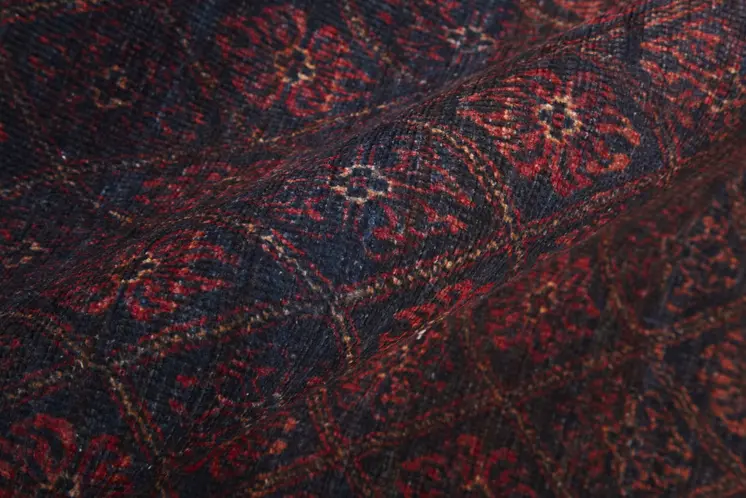 2' X 3' Red And Gray Striped Power Loom Area Rug