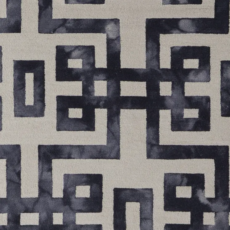 5' X 8' Ivory And Black Wool Tufted Handmade Area Rug