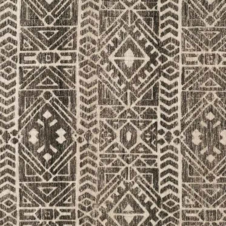 8' X 10' Gray and Ivory Striped Non Skid Area Rug