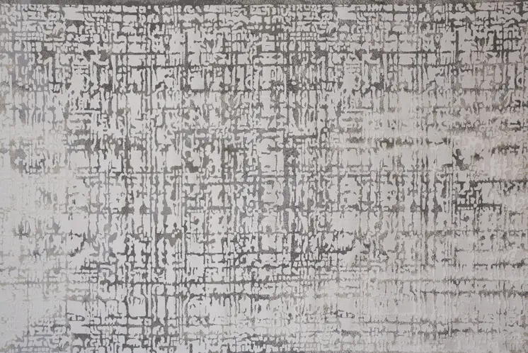 2' X 3' Gray And Ivory Abstract Stain Resistant Area Rug