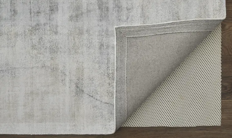 2' X 3' Gray Taupe And Ivory Abstract Hand Woven Area Rug