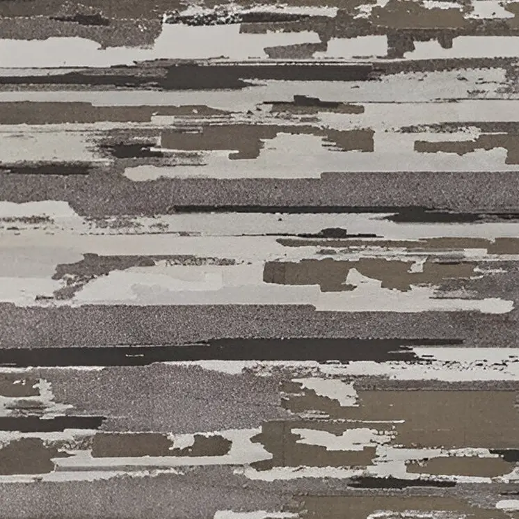 2' X 3' Brown and Ivory Abstract Power Loom Distressed Area Rug