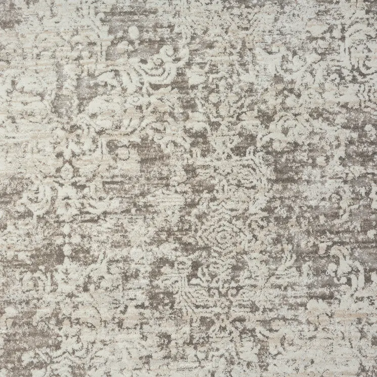 4' X 6' Gray Abstract Distressed Area Rug