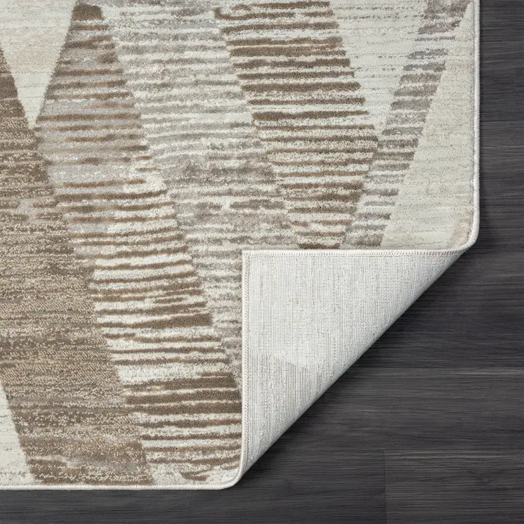 2' X 8' Gray Geometric Runner Rug