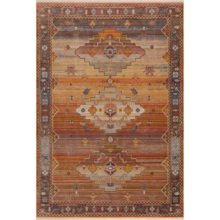 4' X 6' Brown Southwestern Area Rug