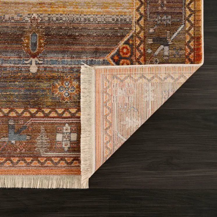 4' X 6' Brown Southwestern Area Rug