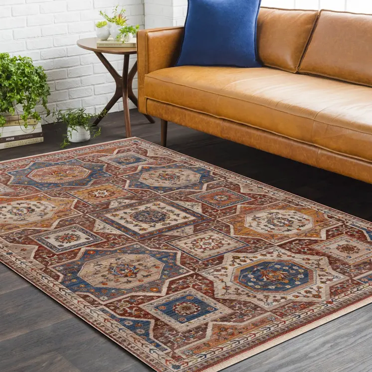 9' X 12' Red Southwestern Area Rug