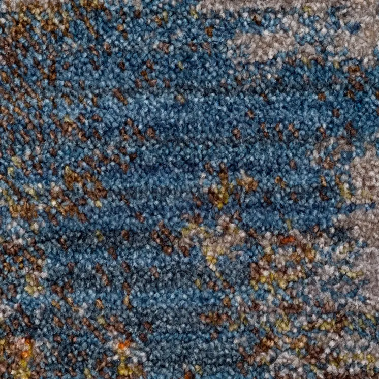 2' X 6' Gray Abstract Distressed Runner Rug