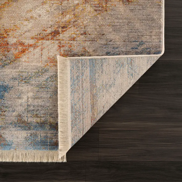 9' X 12' Gray Abstract Distressed Area Rug