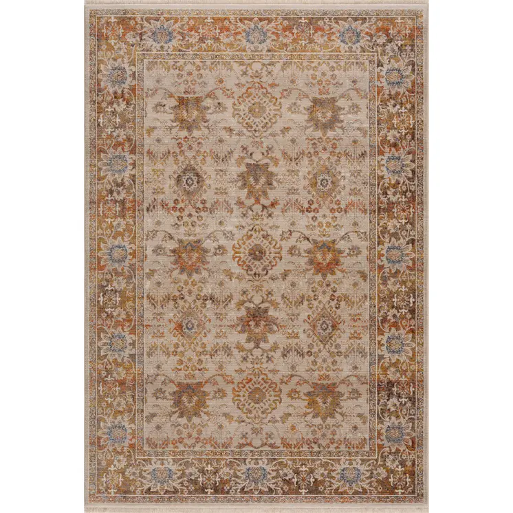 9' X 12' Ivory Oriental Area Rug