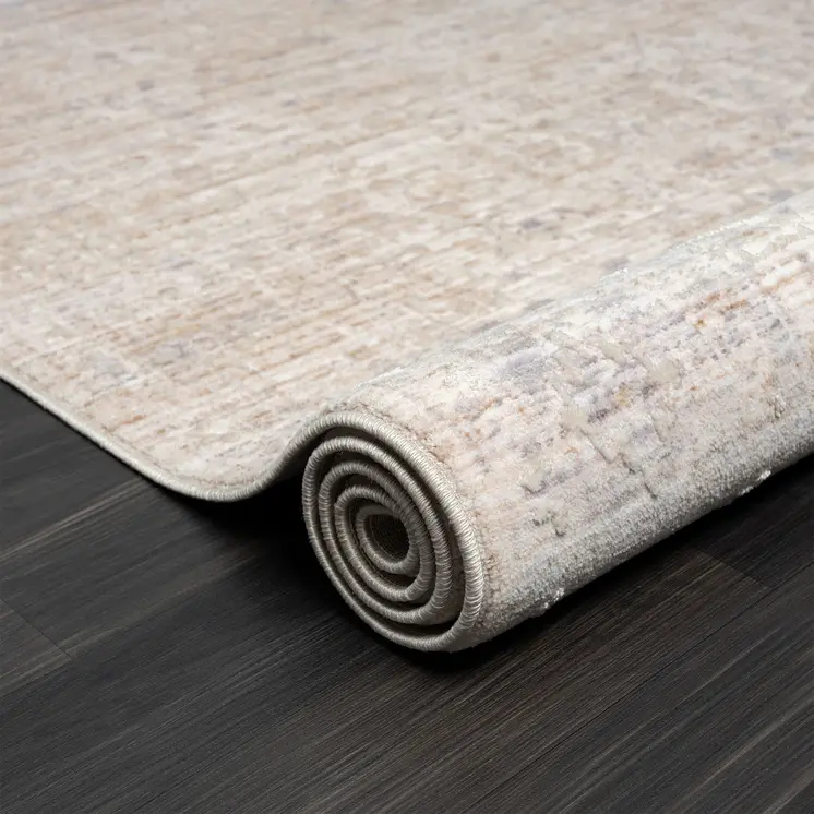4' X 6' Gray Botanical Area Rug