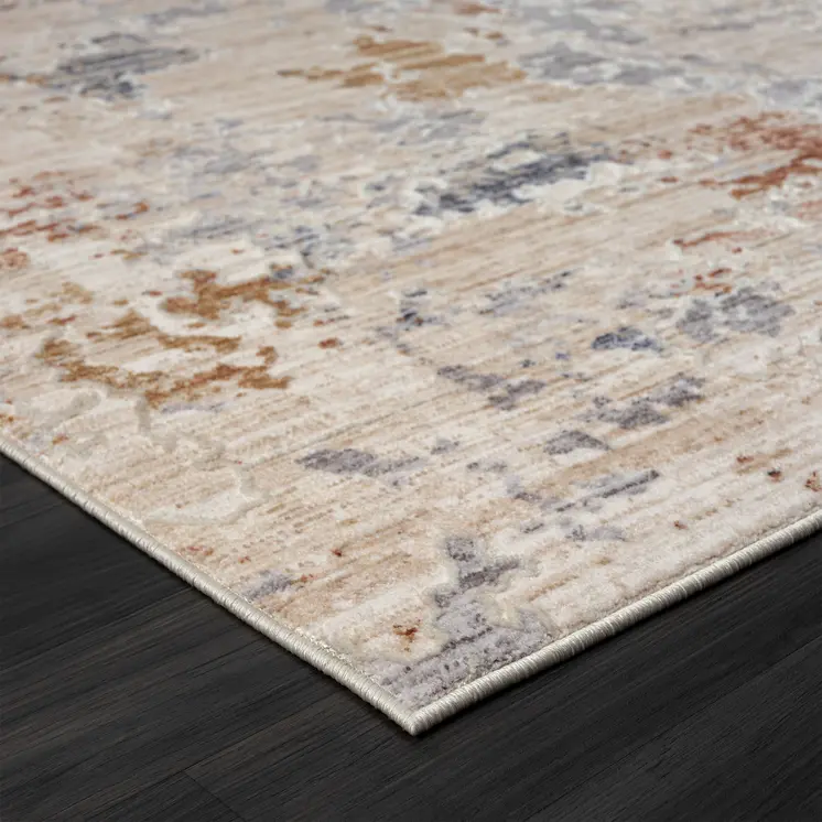 4' X 6' Beige Abstract Area Rug
