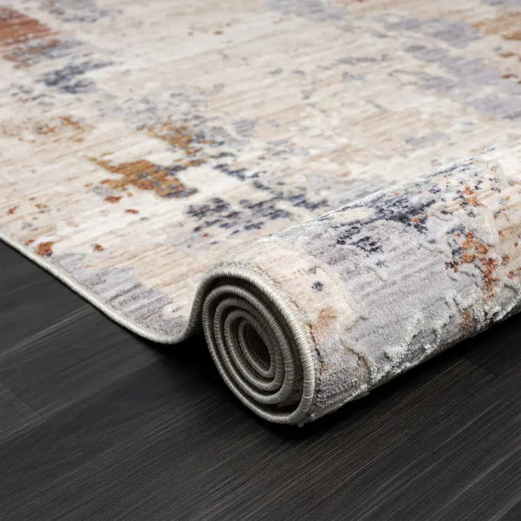4' X 6' Beige Abstract Area Rug