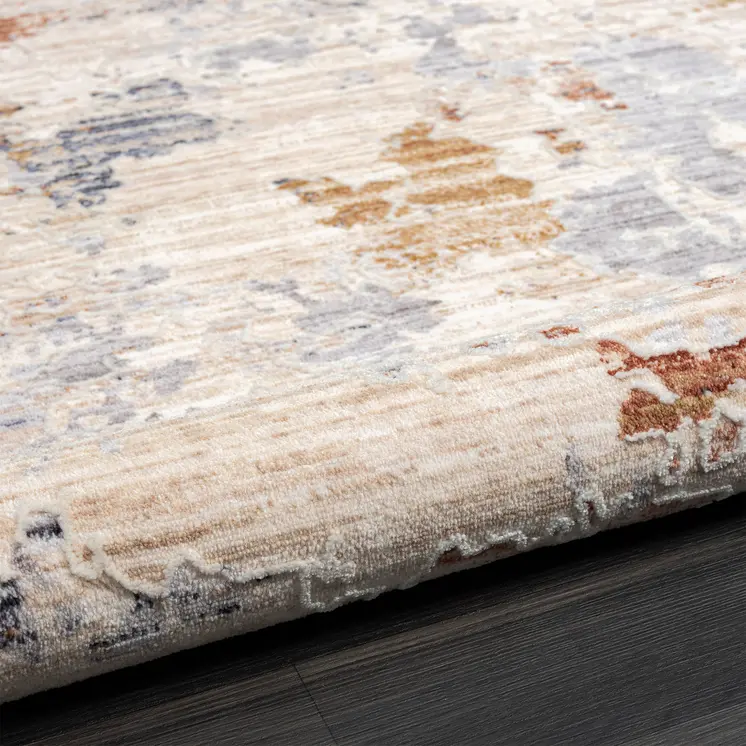 4' X 6' Beige Abstract Area Rug