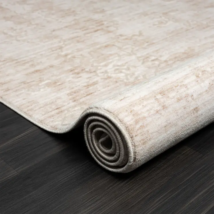 4' X 6' Beige Abstract Area Rug