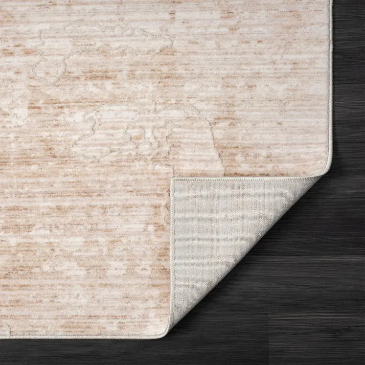 4' X 6' Beige Abstract Area Rug
