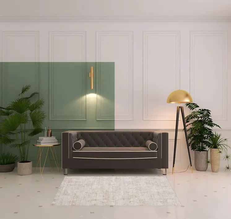 4' X 6' Beige Abstract Area Rug