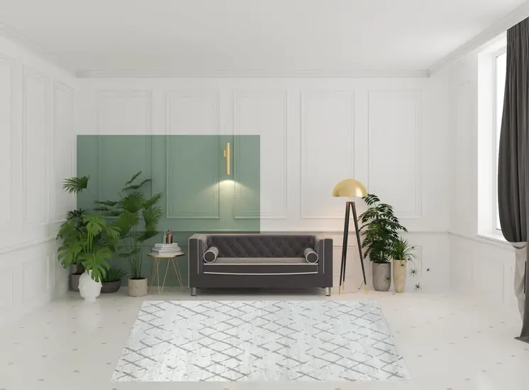 8' X 10' Cream Geometric Area Rug