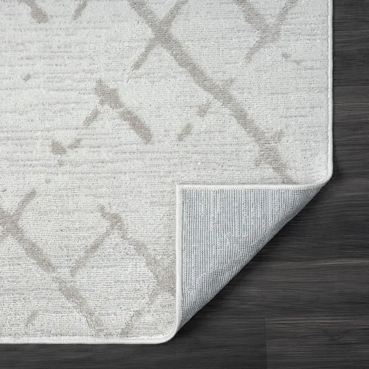 8' X 10' Cream Geometric Area Rug