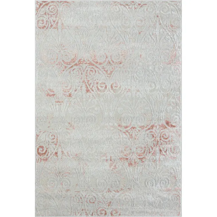 5' X 7' Pink Floral Area Rug