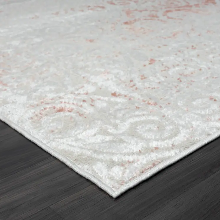 5' X 7' Pink Floral Area Rug