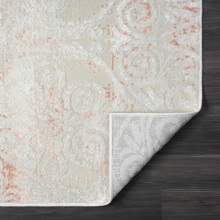 5' X 7' Pink Floral Area Rug