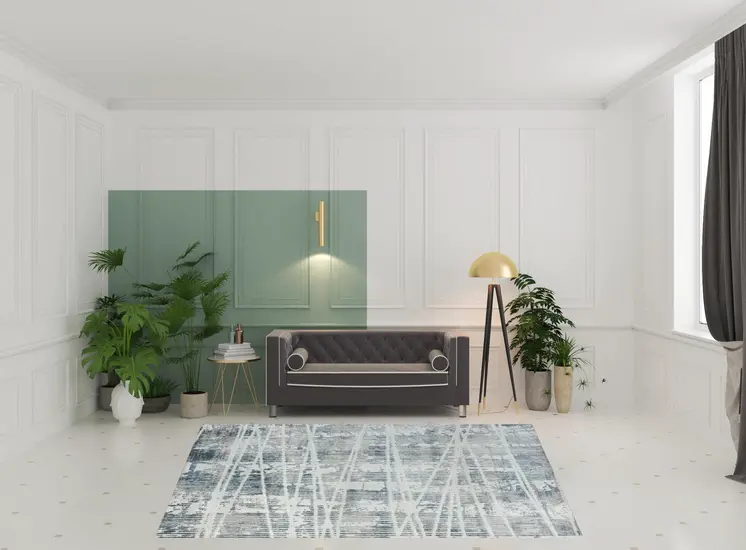 8' X 10' Blue Abstract Area Rug