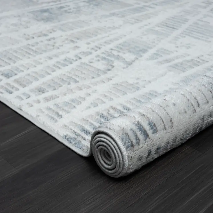8' X 10' Blue Abstract Area Rug