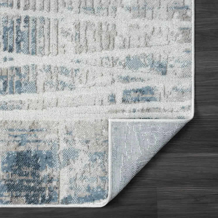 8' X 10' Blue Abstract Area Rug