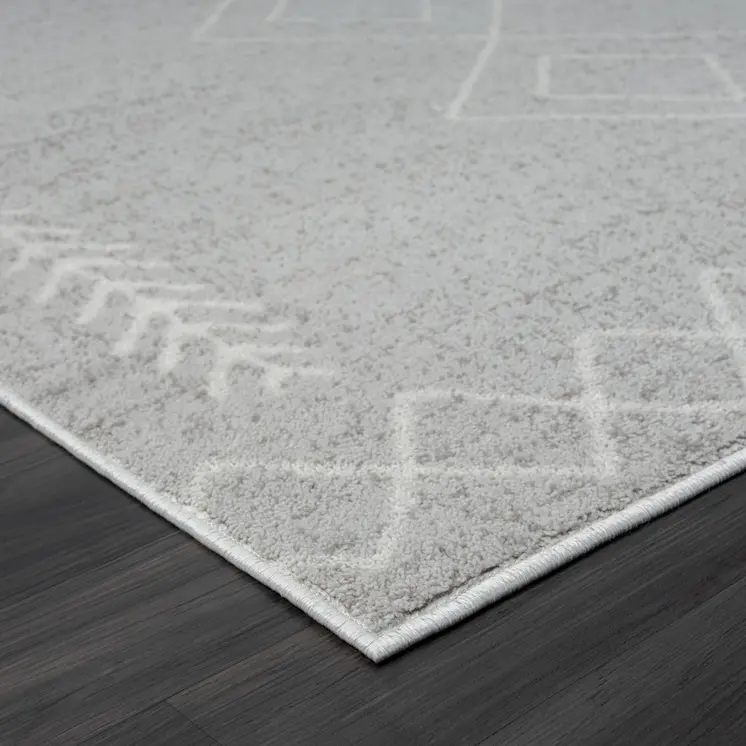5' X 7' Gray Diamond Area Rug