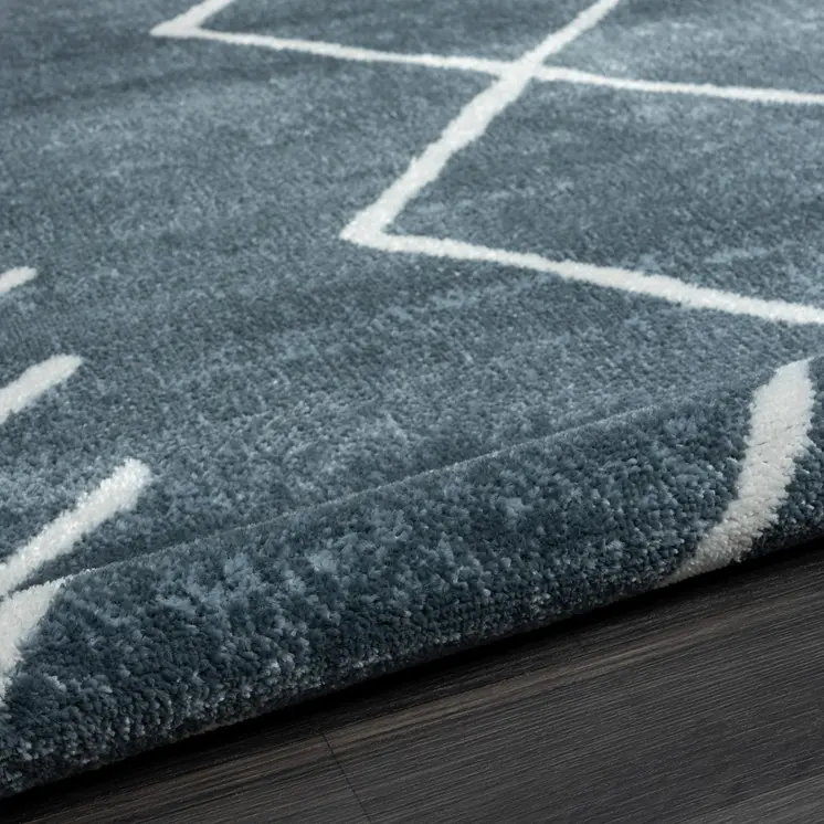 8' X 10' Blue Diamond Area Rug