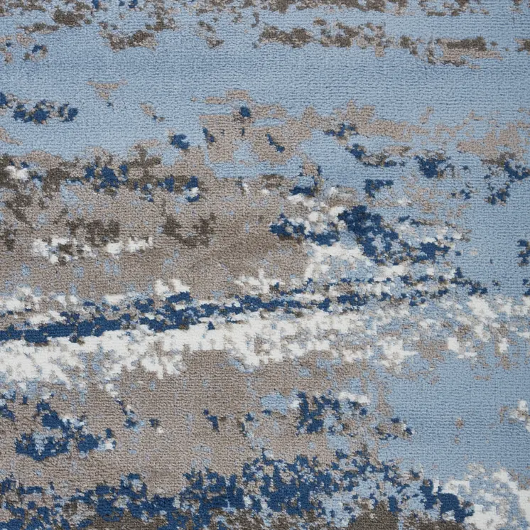 8' X 10' Blue Abstract Area Rug
