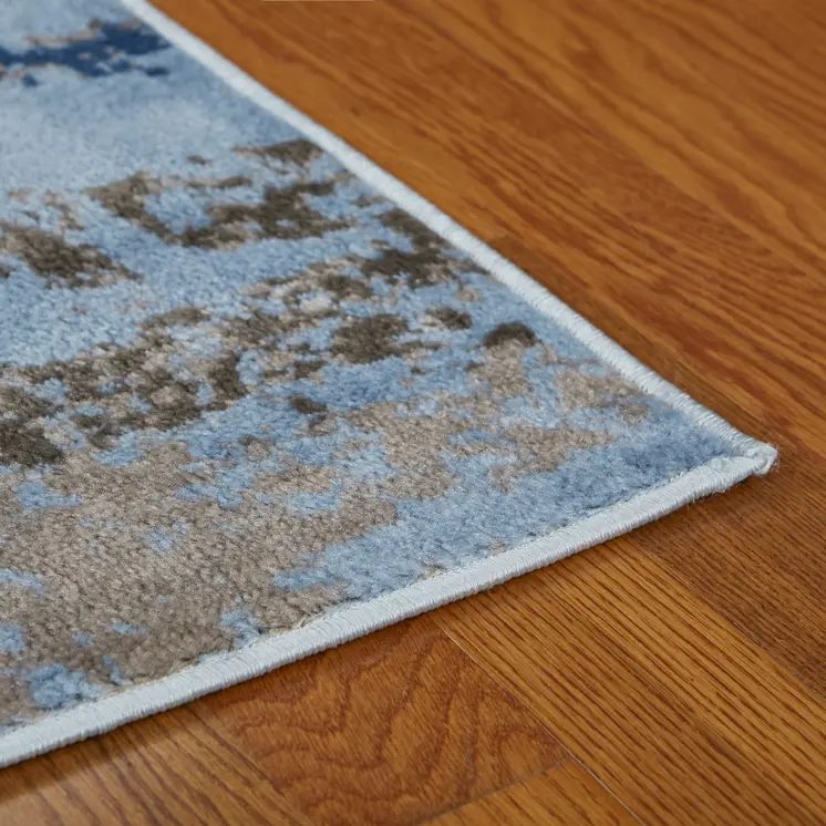 8' X 10' Blue Abstract Area Rug