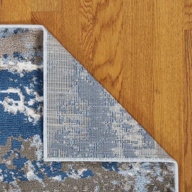 8' X 10' Blue Abstract Area Rug