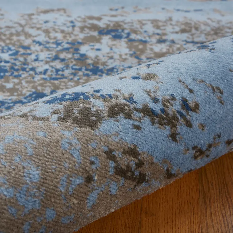 8' X 10' Blue Abstract Area Rug