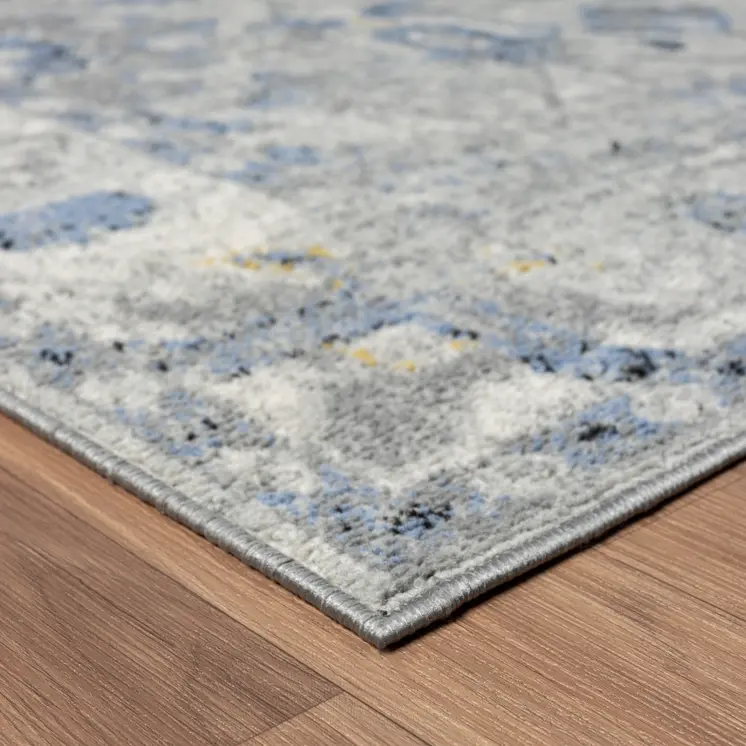 8' X 10' Blue Floral Area Rug