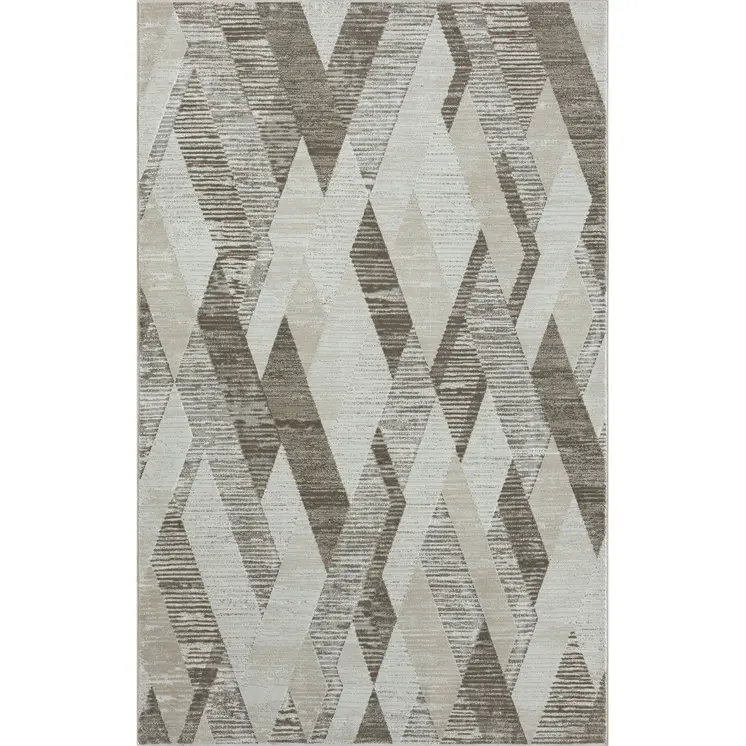5' X 8' Gray Geometric Area Rug