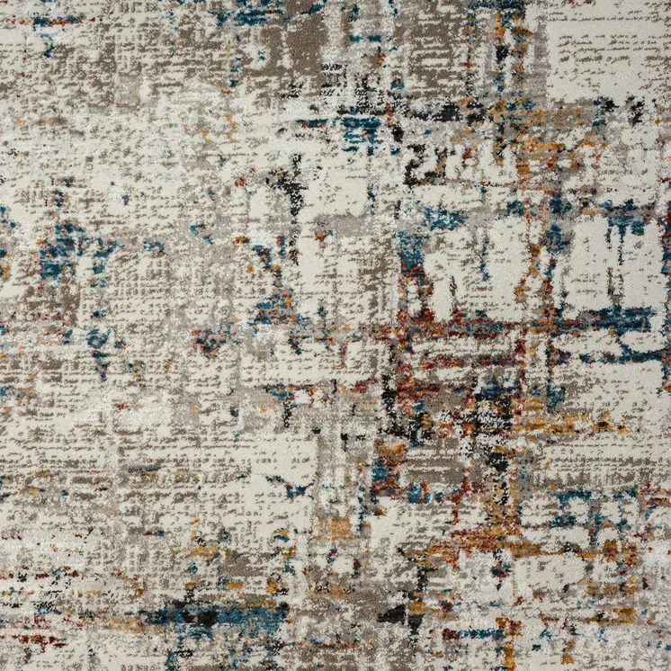 9' X 12' Gray Abstract Distressed Area Rug