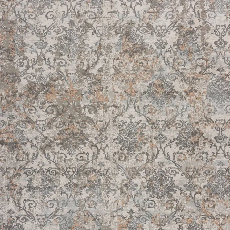 8' X 11' Cream Abstract Distressed Area Rug