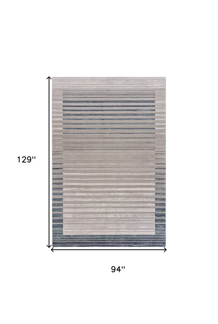 8' X 11' Cream Abstract Area Rug