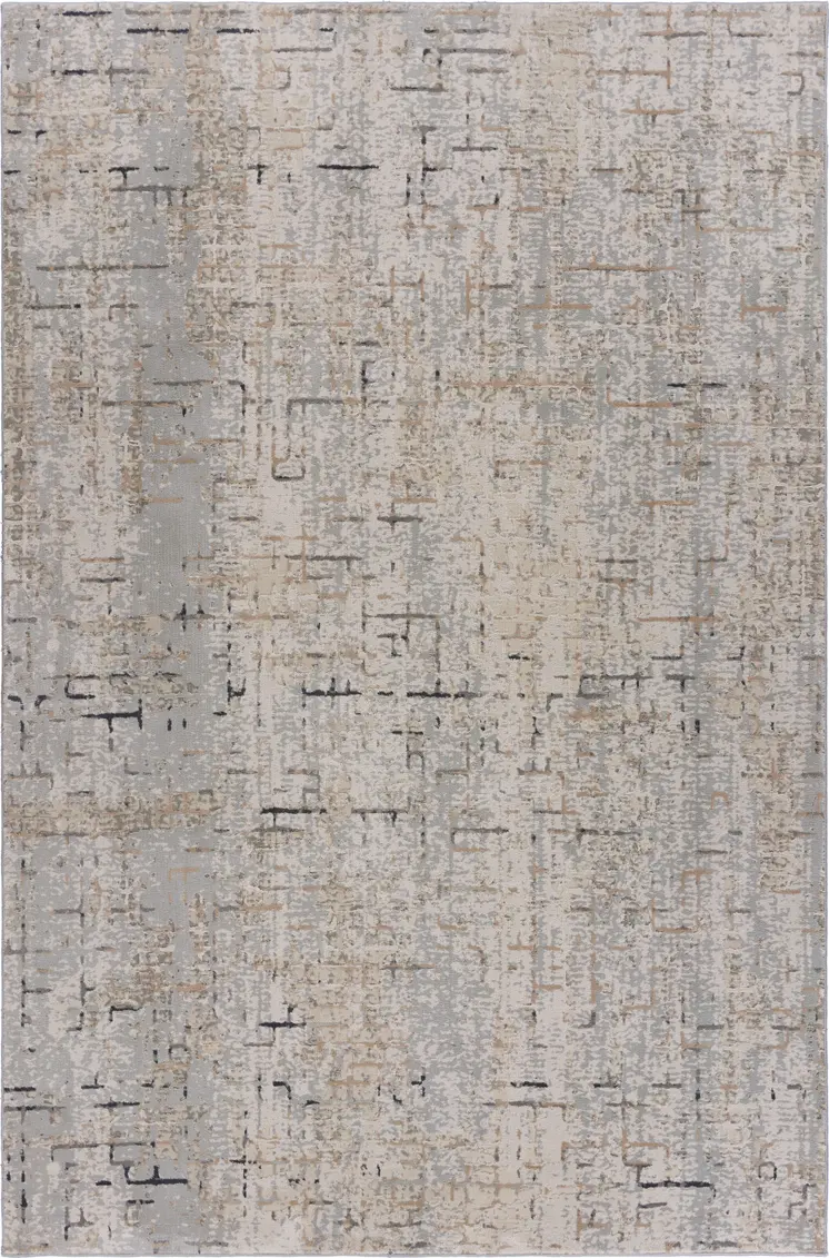 5' X 8' Cream Abstract Area Rug