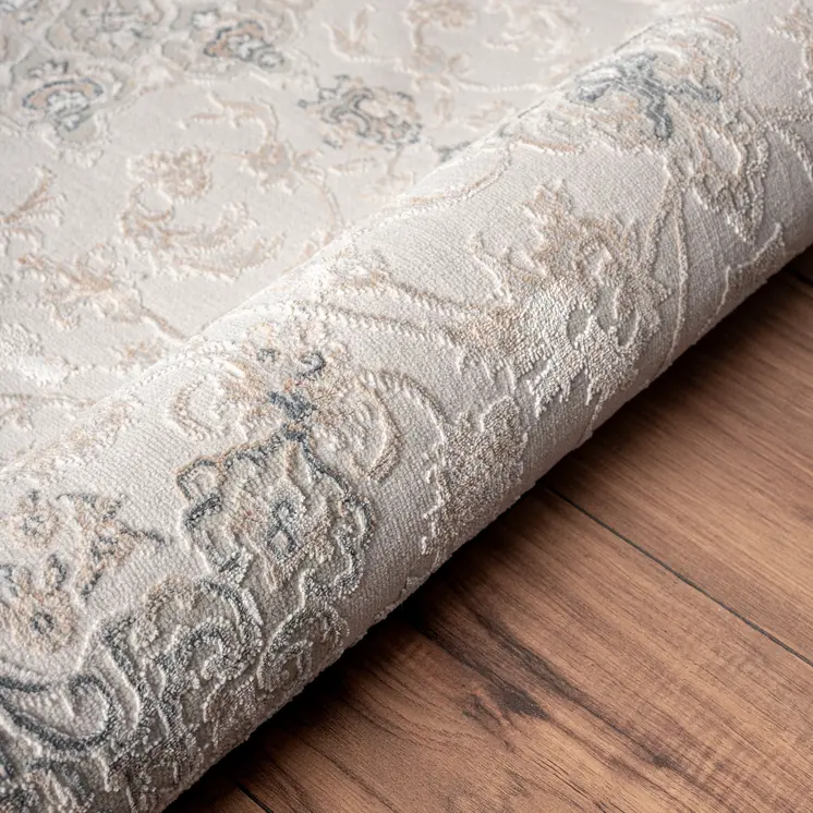 5' X 8' Gray Medallion Area Rug