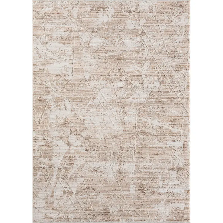 9' X 12' Beige Abstract Area Rug