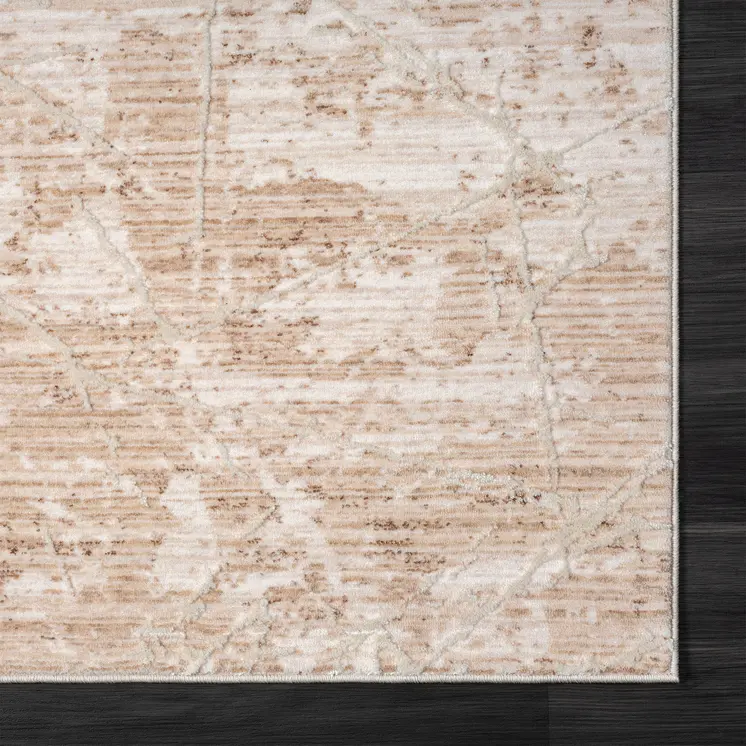 9' X 12' Beige Abstract Area Rug