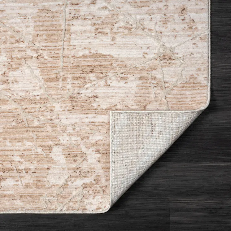 9' X 12' Beige Abstract Area Rug