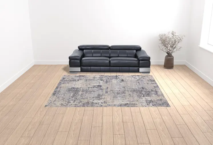 9' X 12' Gray Abstract Area Rug