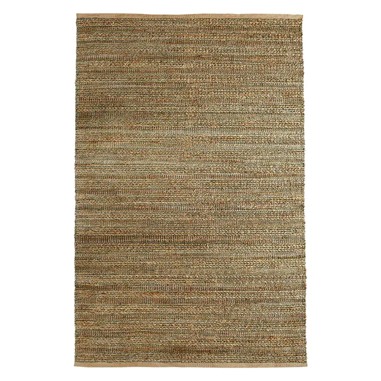 8' X 10' Green Abstract Hand Woven Non Skid Area Rug
